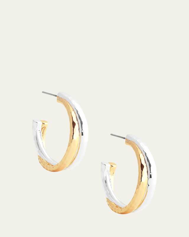 Farrier Mixed Metal Hoop Earrings
